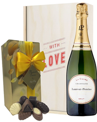 Laurent Perrier Valentines Champagne and Chocolates Gift Box