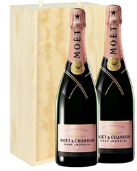 Moet Rose Two Bottle Champagne Gift...
