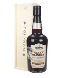 Peaky Blinder Spiced Rum Thank You Gift In Wooden Box