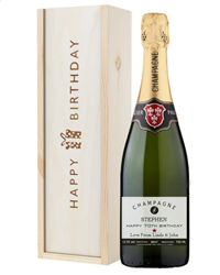 Personalised 70th Birthday Champagne Gift