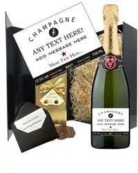 Personalised Champagne Gift Set – Champagne & Chocolate Hamper