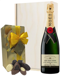 Personalised Champagne and Chocolates Gift Box