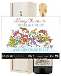 Personalised Christmas Champagne Snowman Gift