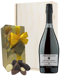 Personalised Prosecco and Chocolates Gift Box