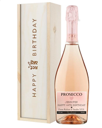 Personalised Prosecco Rose Birthday Gift