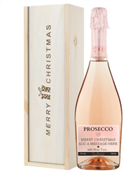 Personalised Prosecco Rose Christmas Gift
