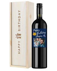 Red Wine Birthday Gift  - Celebration Blue Label