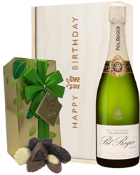 Pol Roger Champagne and Chocolates Birthday Gift Box