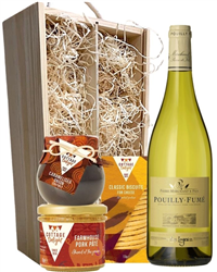 Pouilly Fume White Wine And Gourmet Food Gift Box