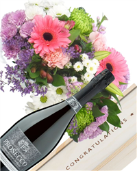 Prosecco And Flowers Congratulations Gift