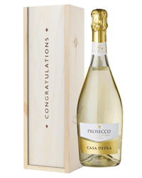 Prosecco Congratulations Gift In Wooden Box