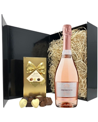 Prosecco Rose and Chocolate Gift Set