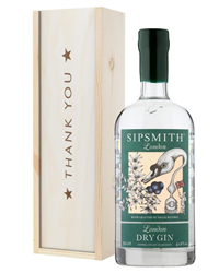 Sipsmith Gin Thank You Gift In Wooden Box