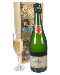 Sumarroca Cava Sparkling Wine and Chocolates Gift Set