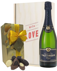Taittinger Prelude Valentines Champagne and Chocolates Gift Box