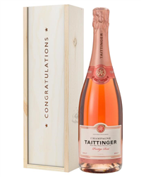 Taittinger Rose Champagne Congratulations Gift