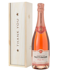 Taittinger Rose Champagne Thank You Gift