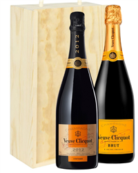 Veuve Clicquot NV & Vintage Two Bottle Champagne Gift