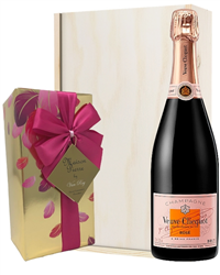 Veuve Clicquot Rose Champagne & Belgian Chocolates Gift Box