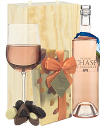 Williams Chase Rose Wine and Chocolates Gift Set