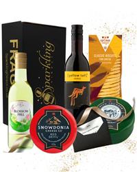 Wine Gift Set – Red & White Wine & Cheese Hamper