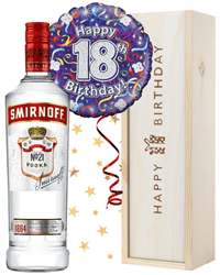 18th Birthday Vodka and Balloon Gift