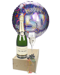50th Birthday Champage Flute Gift