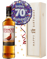 70th Birthday Scotch Whisky and Balloon
