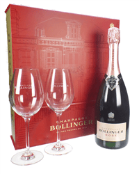 Bollinger Rose Champagne Gift Set with Glasses