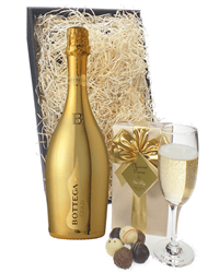 Bottega Gold Prosecco And Belgian Chocolates