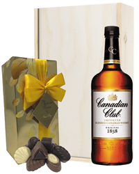 Canadian Club Whisky and Chocolates Gift Set