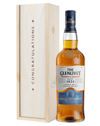Glenlivet Founders Reserve Single Malt Whisky Congratulations Gift In Wooden Box
