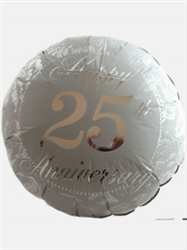 Happy 25th Anniversary Helium Balloon Gift