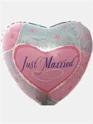 Just Married Helium Balloon Gift