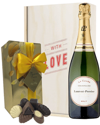 Laurent Perrier Valentines Champagne and Chocolates Gift Box