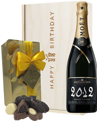 Moet & Chandon Vintage Champagne and Chocolates Birthday Gift Box
