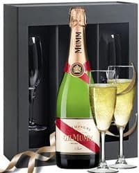 Mumm Cordon Rouge Champagne Gift Set With Flute Glasses