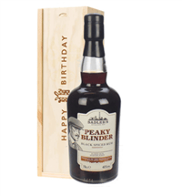 Peaky Blinder Spiced Rum Birthday Gift In Wooden Box