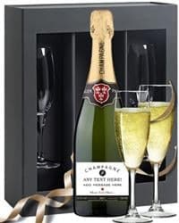 Personalised Champagne and Glasses