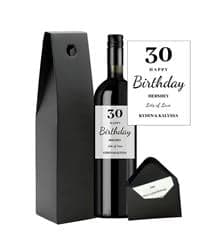 Personalised Red Wine Birthday Gift