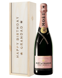 Pink Champagne Birthday Gift For Grandad