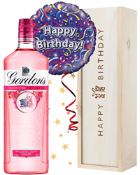 Pink Gin and Balloon Birthday Gift