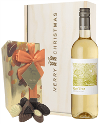 South African White Wine Christmas Wine and Chocolate Gift Box