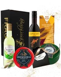 Wine Gift Set – Red & White Wine & Cheese Hamper