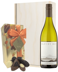 Cloudy Bay Sauvignon Blanc Wine and Chocolates Gift Box
