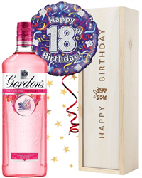 18th Birthday Pink Gin and Balloon Gift