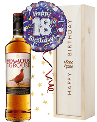 18th Birthday Scotch Whisky and Balloon Gift