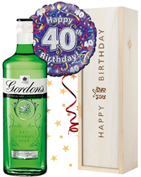 40th Birthday Gin and Balloon Gift