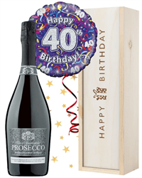 40th Birthday Prosecco and Balloon Gift