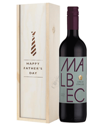 Argentinian Malbec Red Wine Fathers Day Gift In Wooden Box